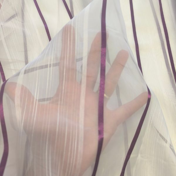 Voile lila csíkos 180cm - Image 2